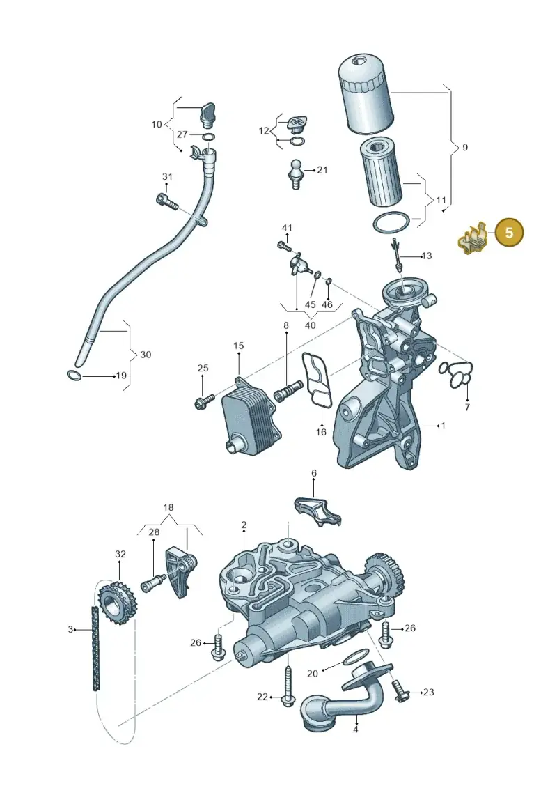 06L115261 — Skoda Kodiaq (2018-2022) diagram 850115050, position 5