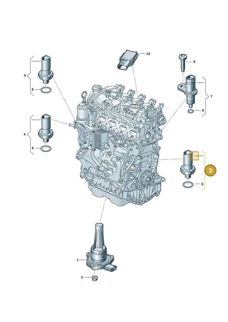 06L919081 — Skoda Superb Combi (2023-) diagram 907660015, position 3