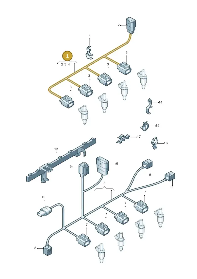 06L971627M — Skoda Superb NF (2015-2023) diagram 881971170, position 1