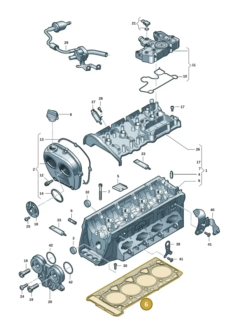 06N103383A — Skoda Octavia (2019-2024) diagram 5h0103049, position 6