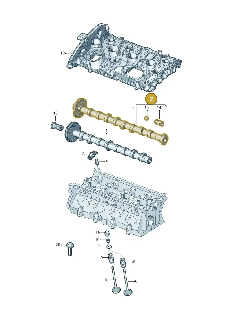06N109022H — Skoda Octavia (2019-2024) diagram 627109200, position 2