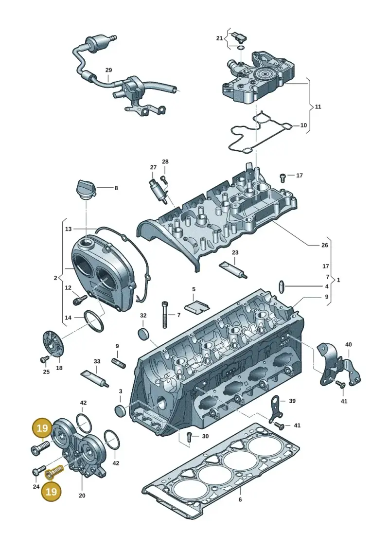 06N109257 — Skoda Octavia (2019-2024) diagram 5h0103049, position 19
