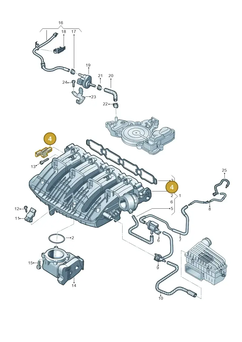 06N907386 — Skoda Octavia (2019-2024) diagram 813133090, position 4