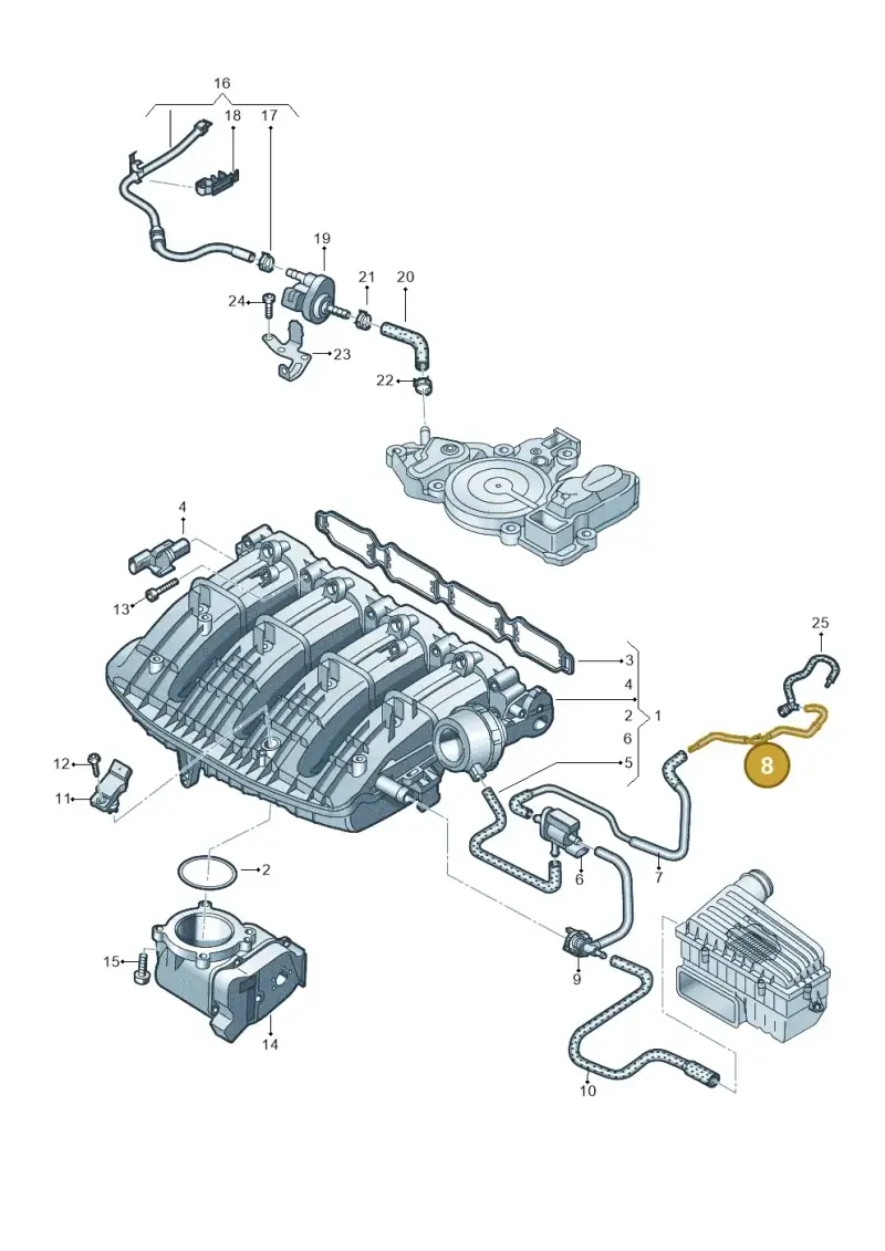 06Q133241A — Skoda Octavia (2019-2024) diagram 813133090, position 8