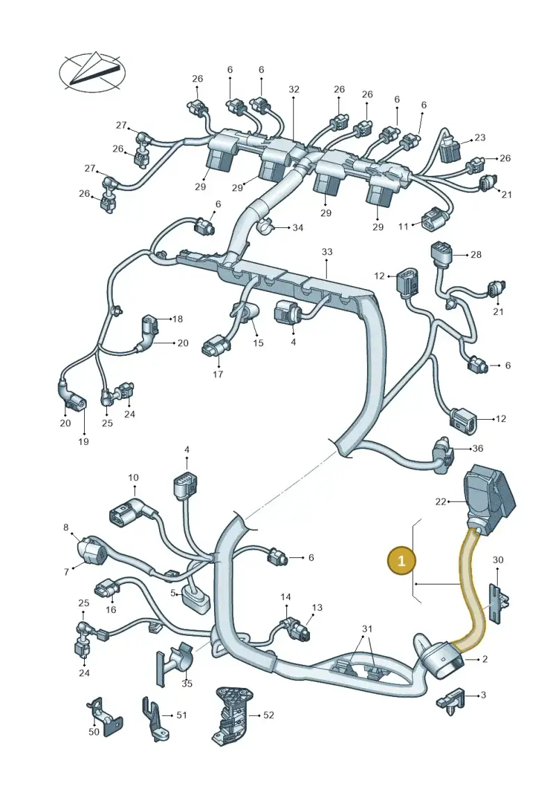 06Q972610E — Skoda Superb Combi (2015-2024) diagram 793971110, position 1