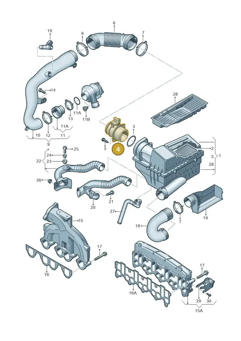 074906461B — Skoda Superb comfort (2008-2013) diagram 460129500, position 4