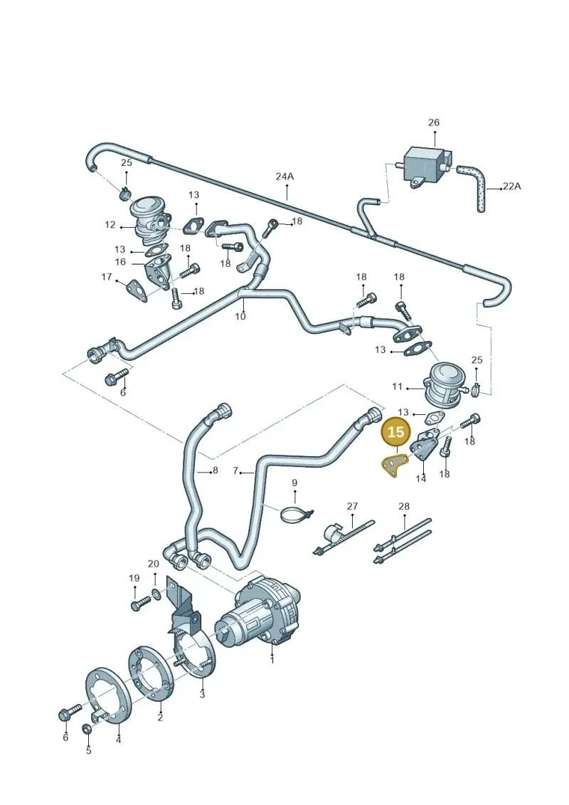 078131120E — Skoda SUPERB                 02> (2001-) diagram 156131110, position 15