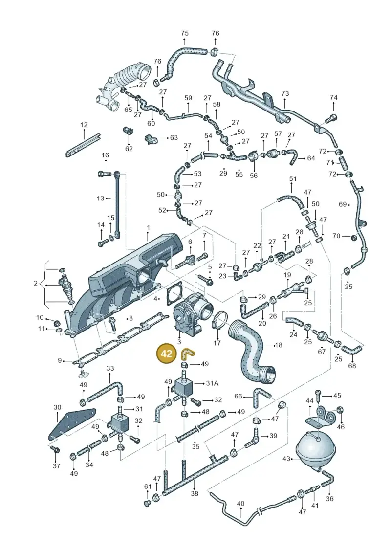 078131179 — Skoda SUPERB                 02> (2001-) diagram 265133280, position 42