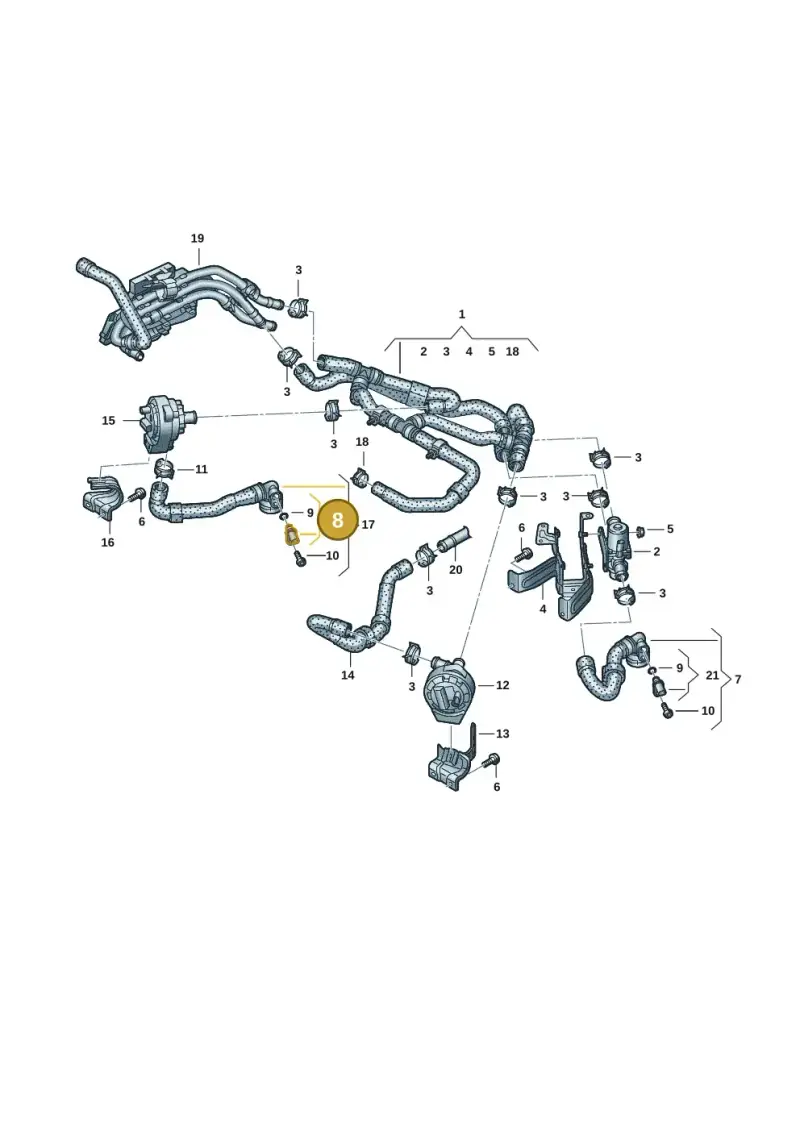079919525B — Skoda Enyaq (2020-) diagram 10a121210, position 8