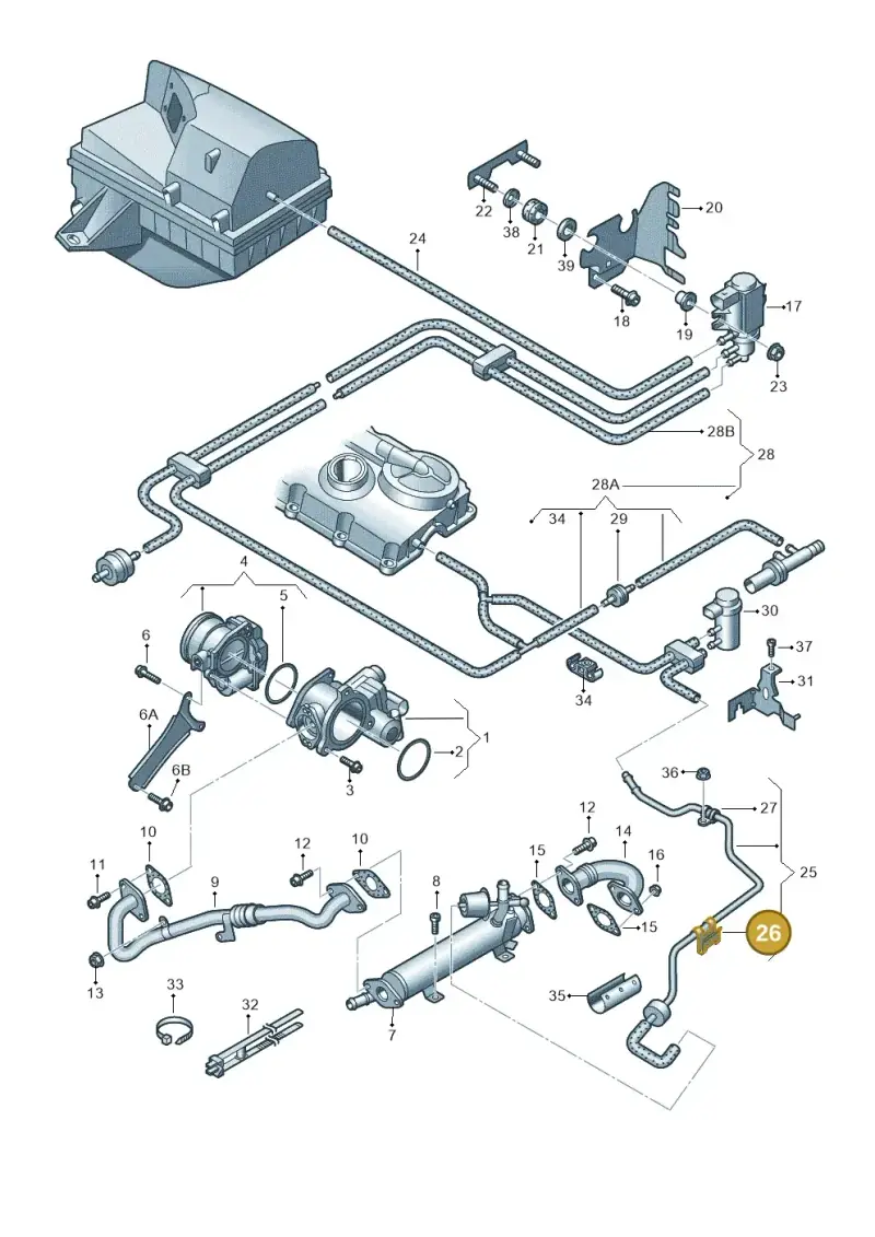 07D971939 — Skoda Yeti (2009-2013) diagram 663131850, position 26
