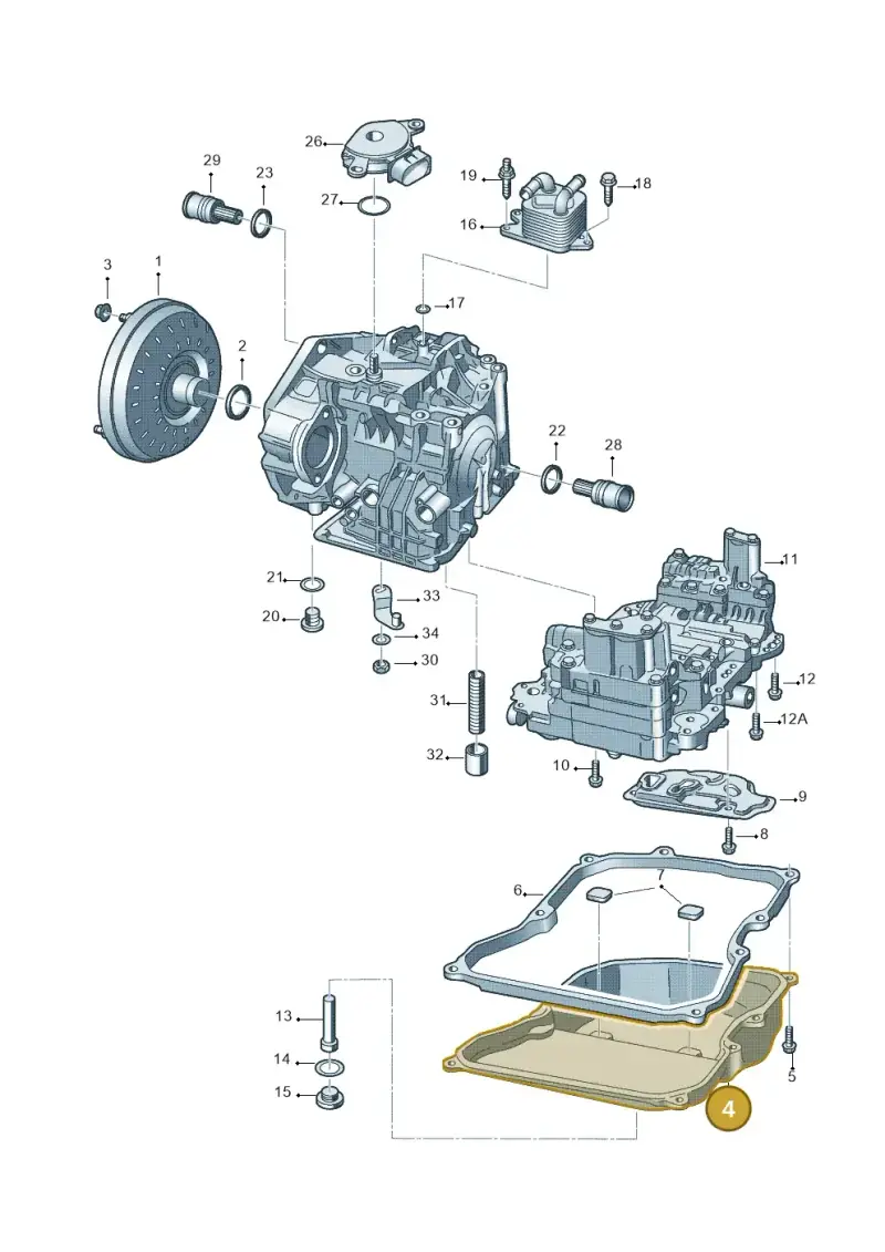 09G321361A — Skoda Roomster (2010-2015) diagram 461321650, position 4