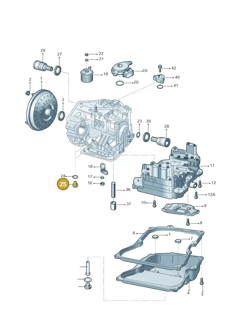 09G321379 — Skoda Superb Ambition (2009-2015) diagram 671321650, position 25