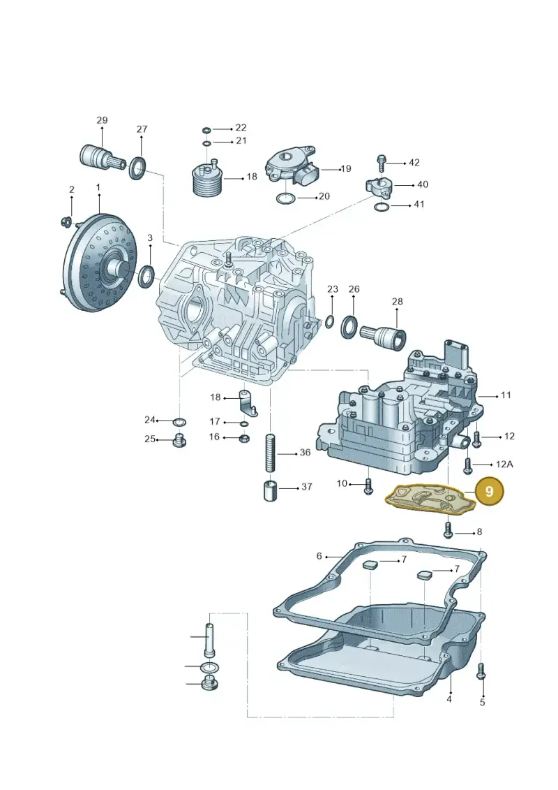 09G325429A — Skoda Superb Ambition (2009-2015) diagram 671321650, position 9