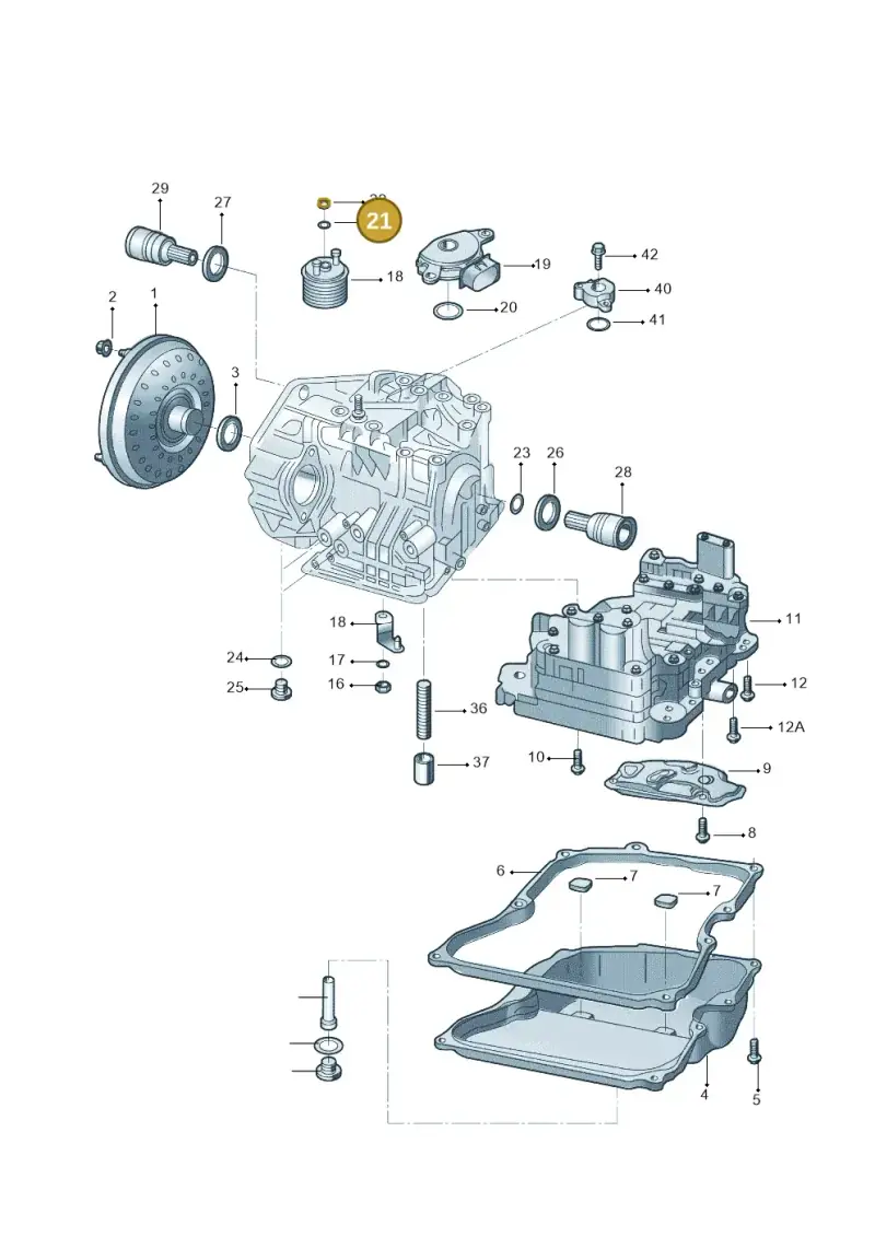 09G409539 — Skoda Superb Ambition (2009-2015) diagram 671321650, position 21