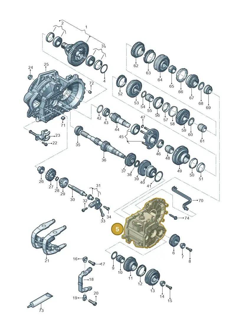 0A4301103AC — Skoda Octavia (2017-2020) diagram 827315030, position 5