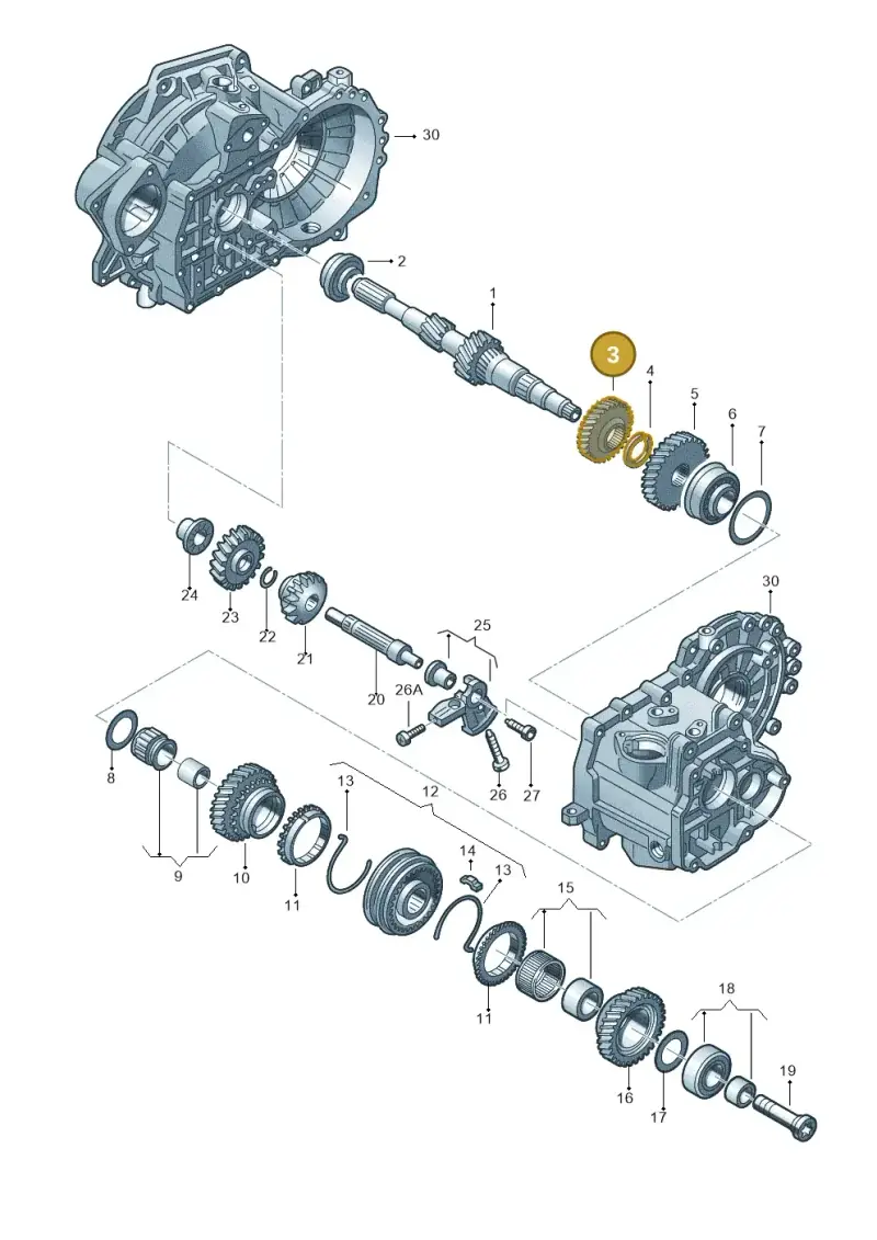 0A4311285 — Skoda OCTAVIA/COMBI/4X4      04> (2004-) diagram 409311410, position 3