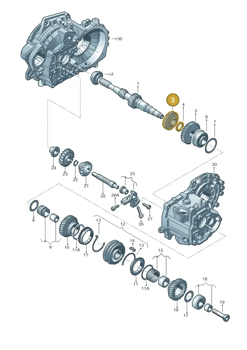 0A4311285 — Skoda OCTAVIA/COMBI/4X4      04> (2004-) diagram 625311410, position 3
