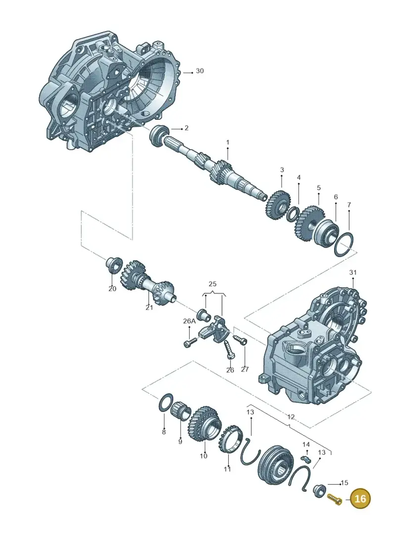 0A4311335A — Skoda Yeti (2013-2017) diagram 690311390, position 16