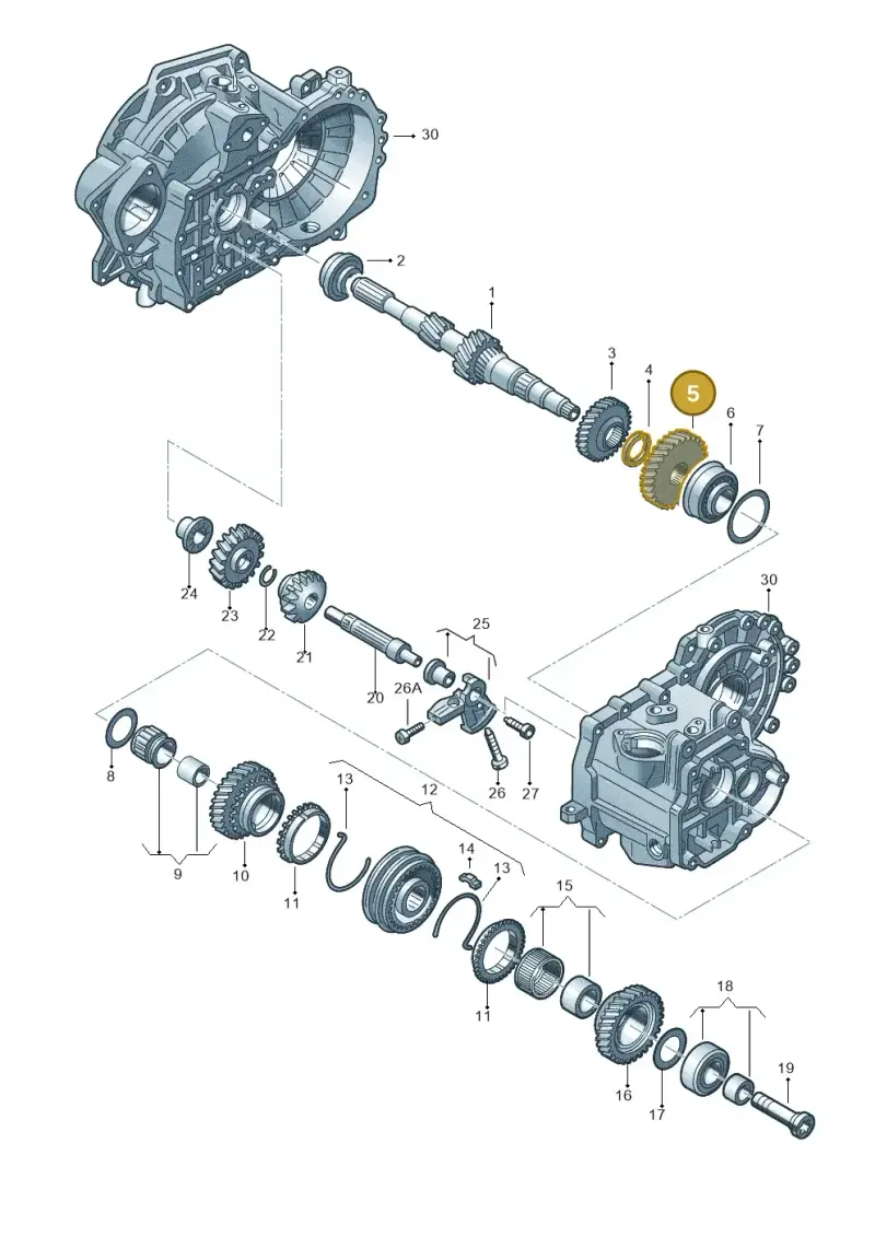 0A4311351A — Skoda OCTAVIA/COMBI/4X4      04> (2004-) diagram 409311410, position 5