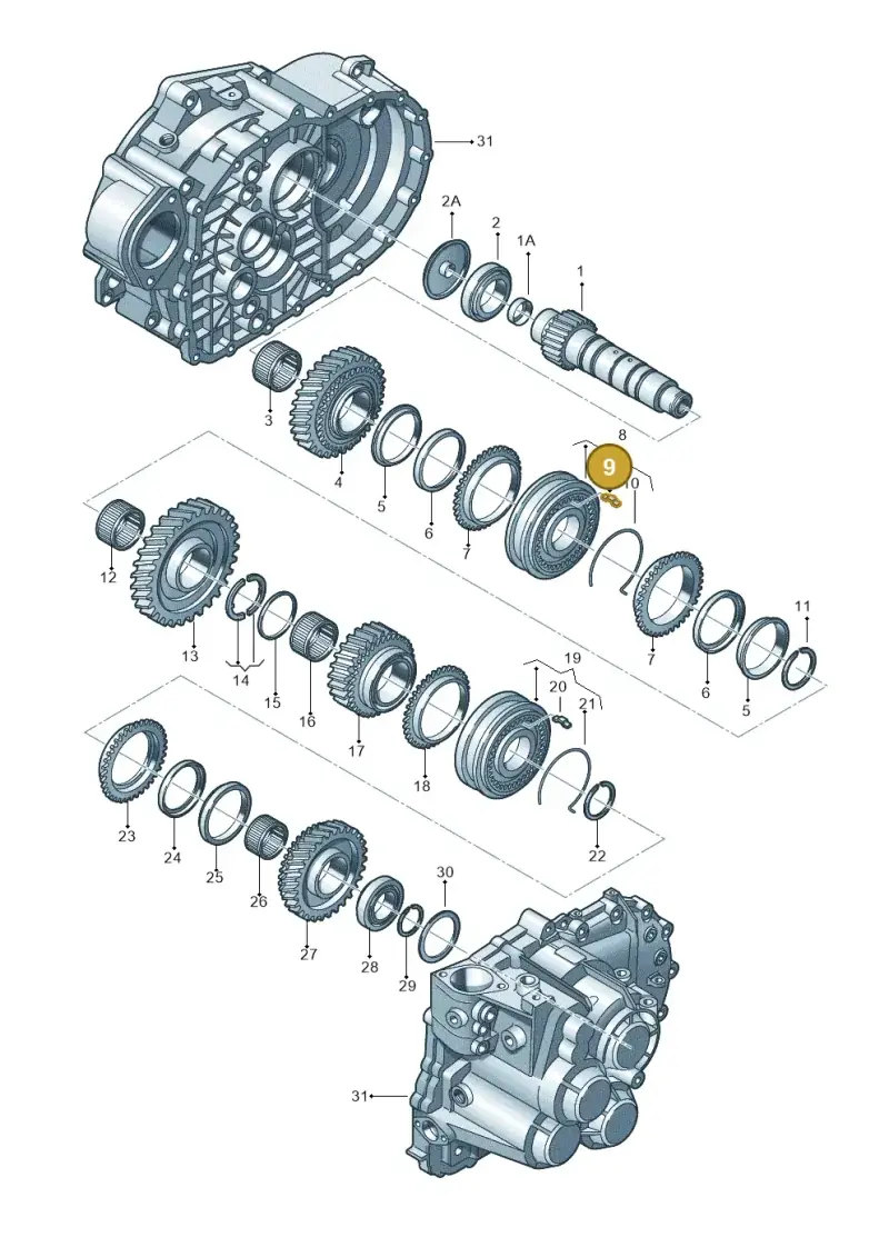 0A5311313D — Skoda Superb (2013-2015) diagram 194311580, position 9