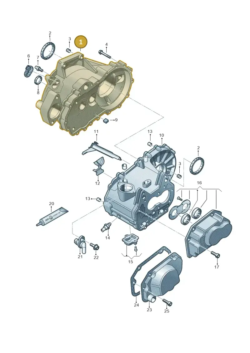 0AJ301107H — Skoda Octavia (2017-2020) diagram 409301370, position 1