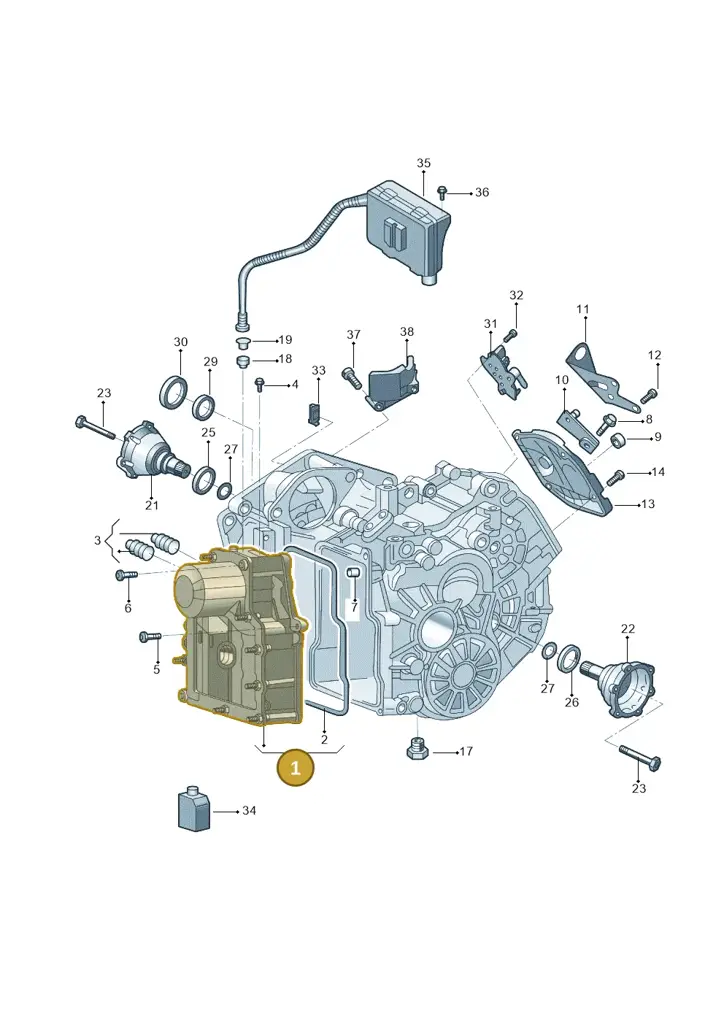 0AM325025DZEV — Skoda OCTAVIA "CN."07> (2007-) diagram 876321620, position 1