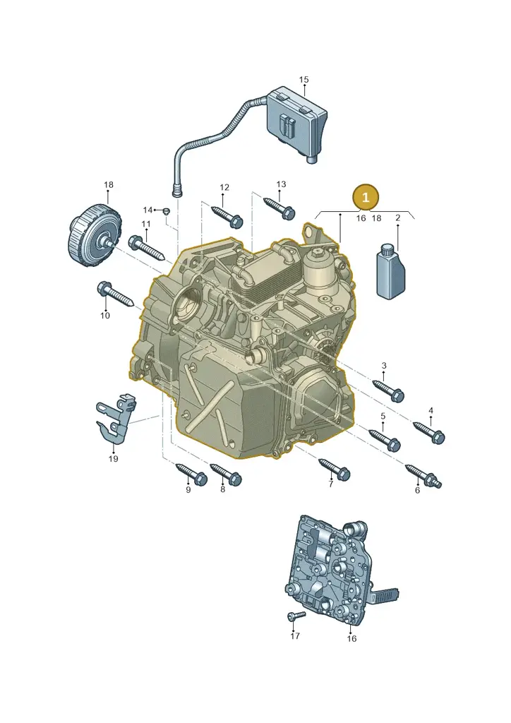 0D9300042KX00H — Volkswagen Tiguan 2.0 4Motion (2016-2024) diagram 827355040, position 1