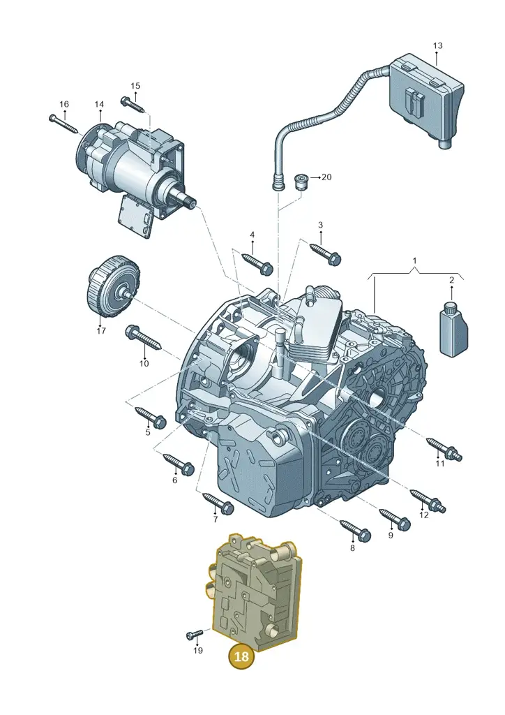 0GC325025DZ38 — Skoda Octavia (2017-2020) diagram 827300670, position 18