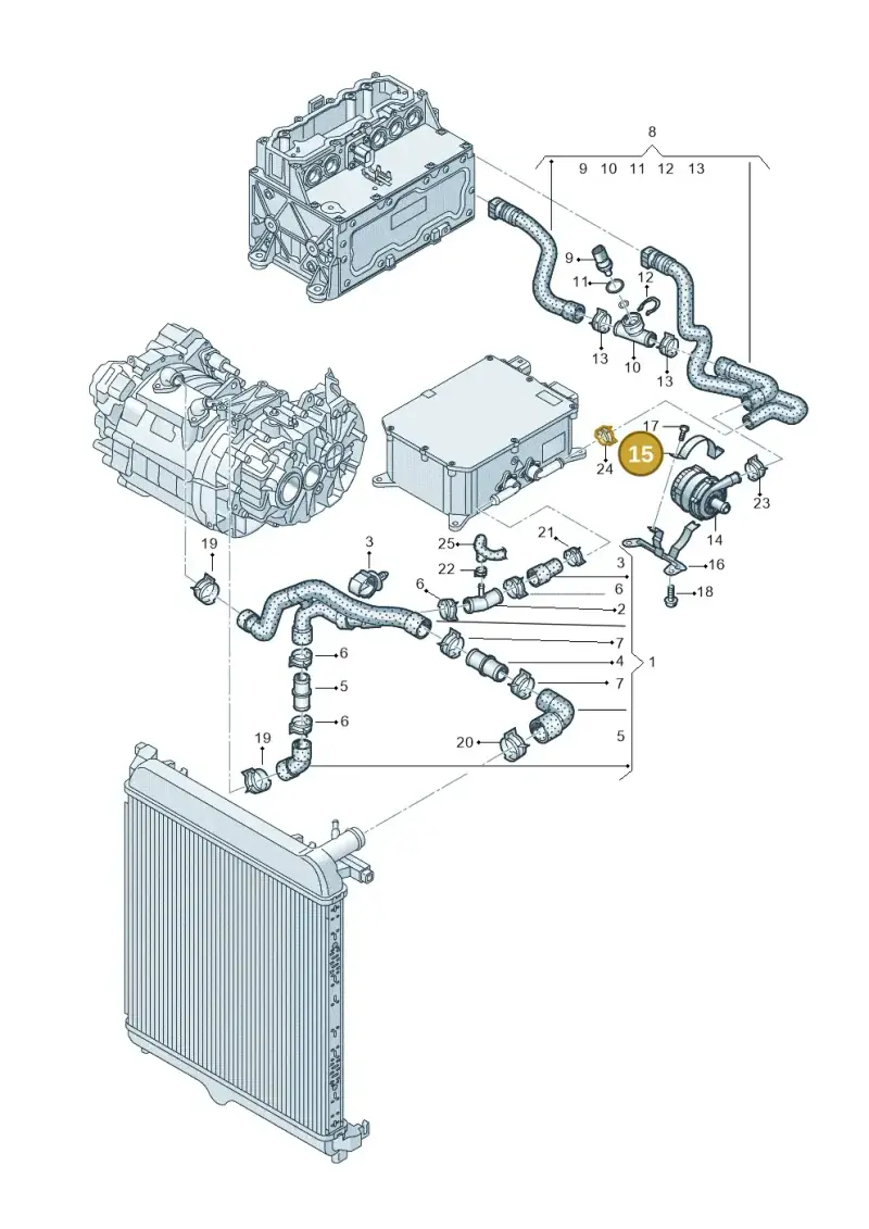 12E121093C — Skoda Citigo (2019-2021) diagram 899121020, position 15