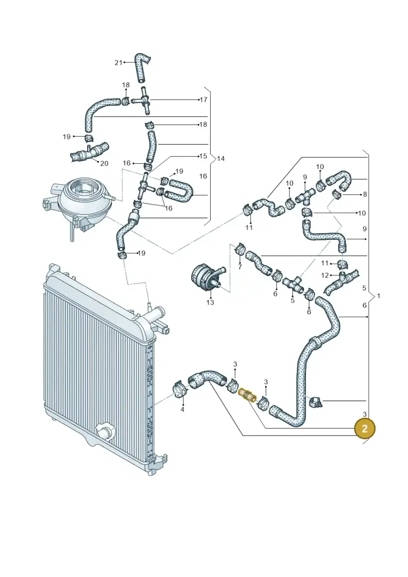 12E121140 — Skoda Citigo (2019-2021) diagram 899121110, position 2