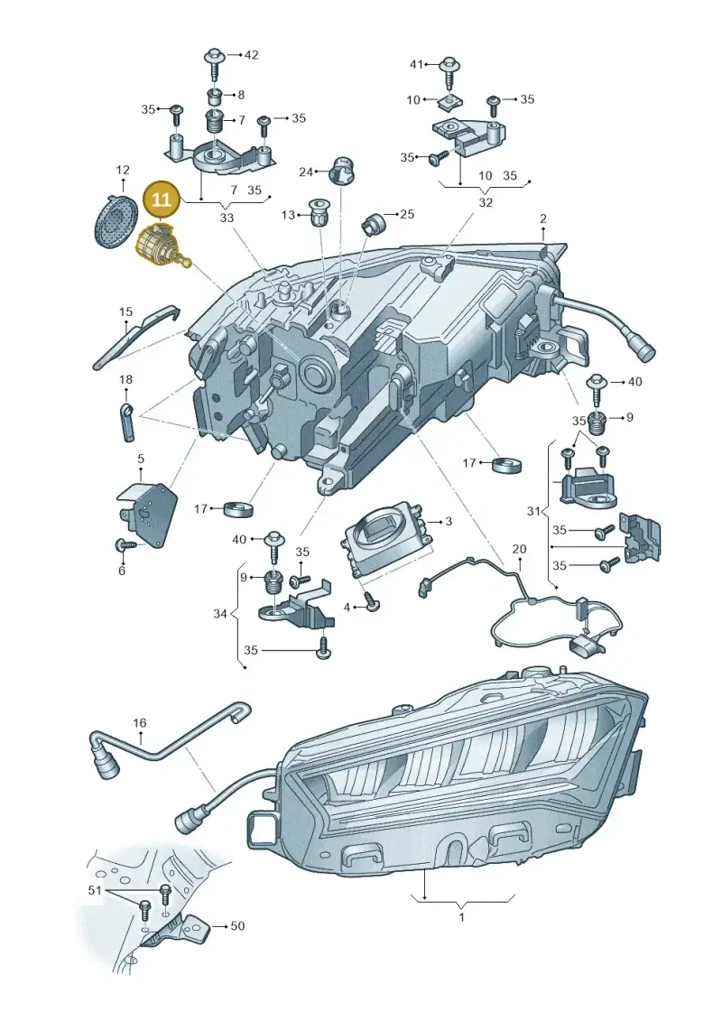 14A941295 — Skoda Superb Combi (2023-) diagram 3p0941000, position 11