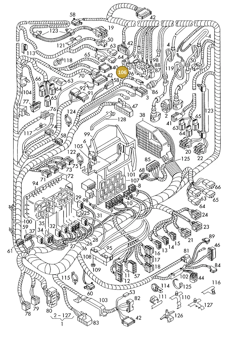 161971990A — Skoda FABIA/COMBI            05> (2004-) diagram 225971850, position 106