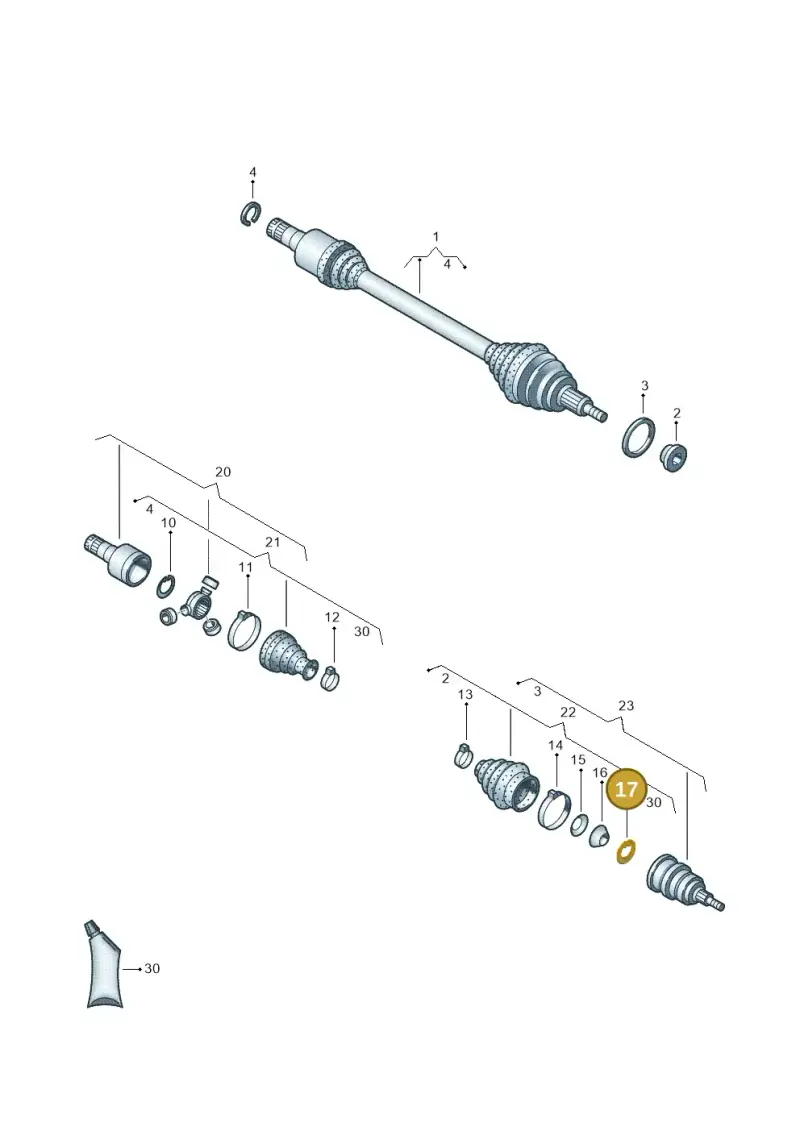 171407297C — Skoda Fabia (2014-2022) diagram 657407620, position 17