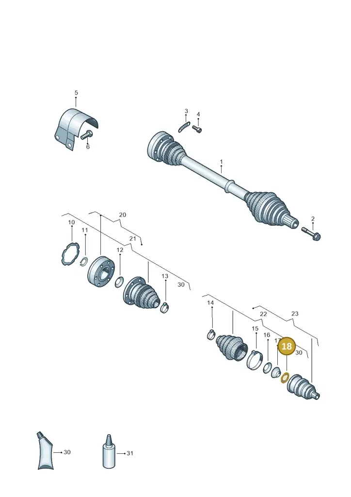 171407297C — Skoda Octavia (2019-2024) diagram 649407220, position 18