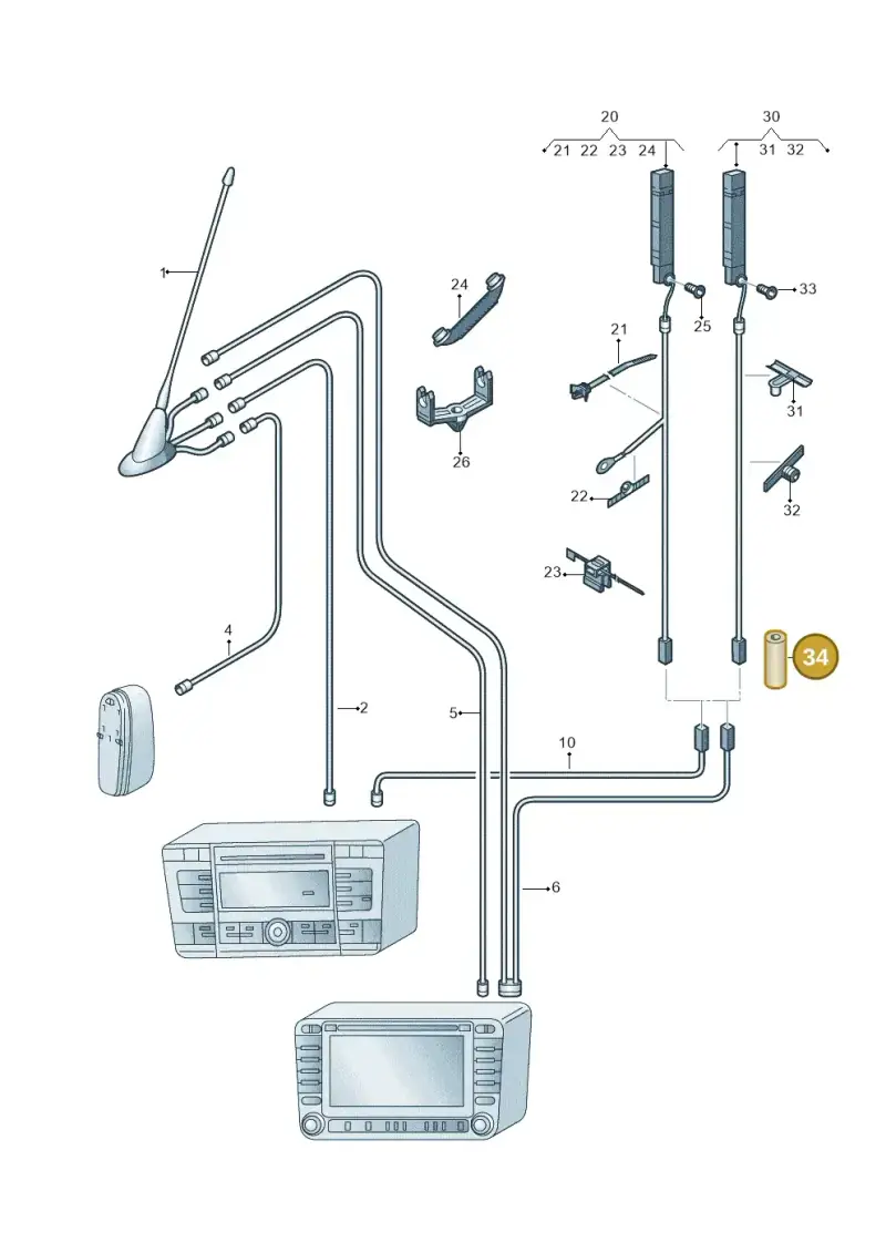 191035518D — Skoda OCTAVIA/COMBI/4X4      04> (2004-) diagram 419035250, position 34