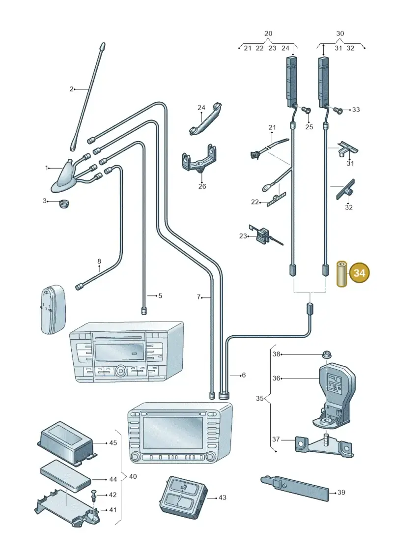 191035518D — Skoda Octavia (2017-2020) diagram 805035025, position 34