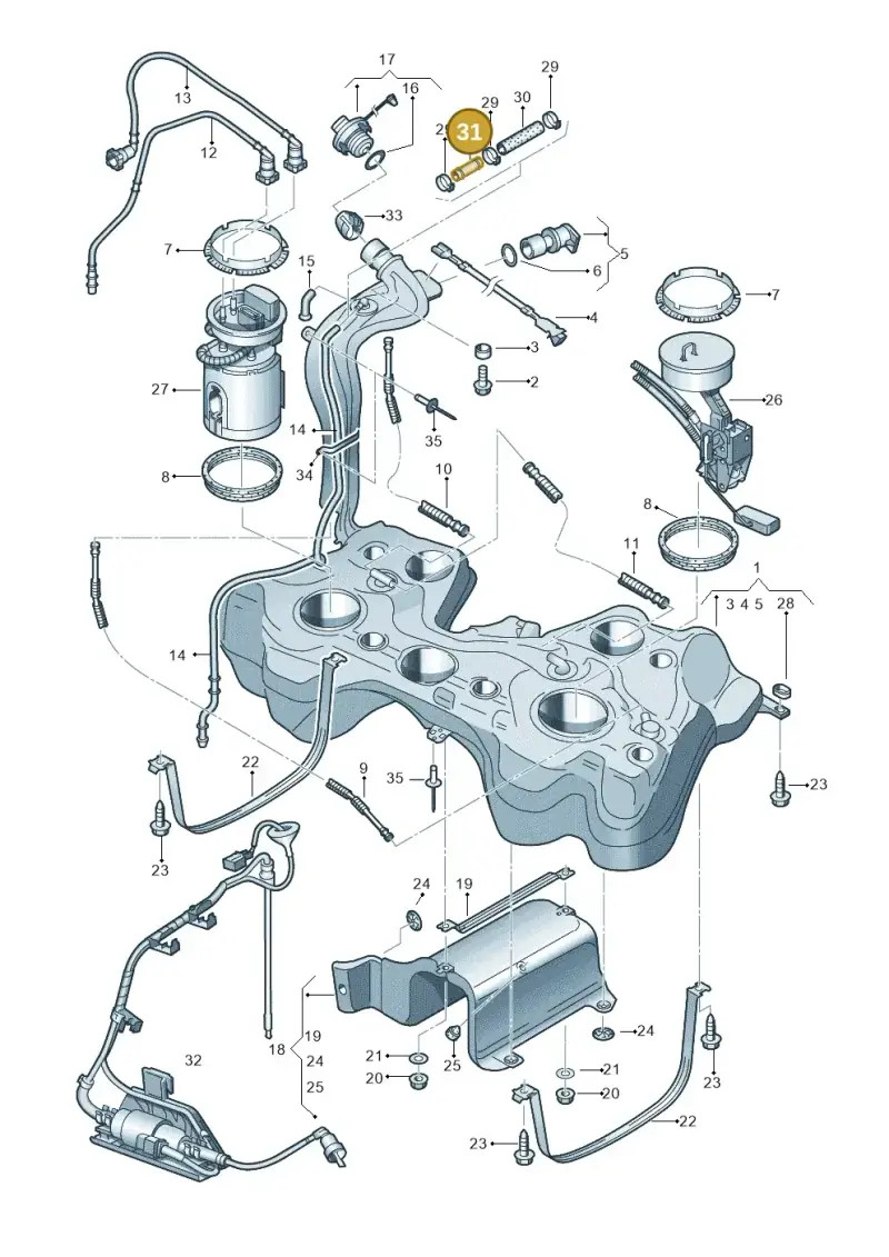 191201316A — Skoda Superb (2013-2015) diagram 412201100, position 31