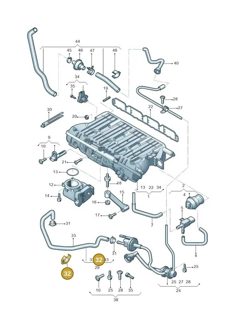 1C0422705B — Skoda Yeti (2013-2017) diagram 714133300, position 32
