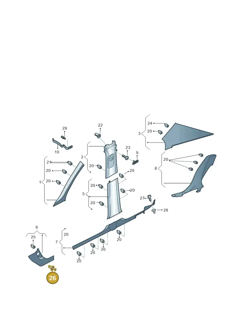 1C0867207 — Skoda Fabia (2021-) diagram 6vn867065, position 26