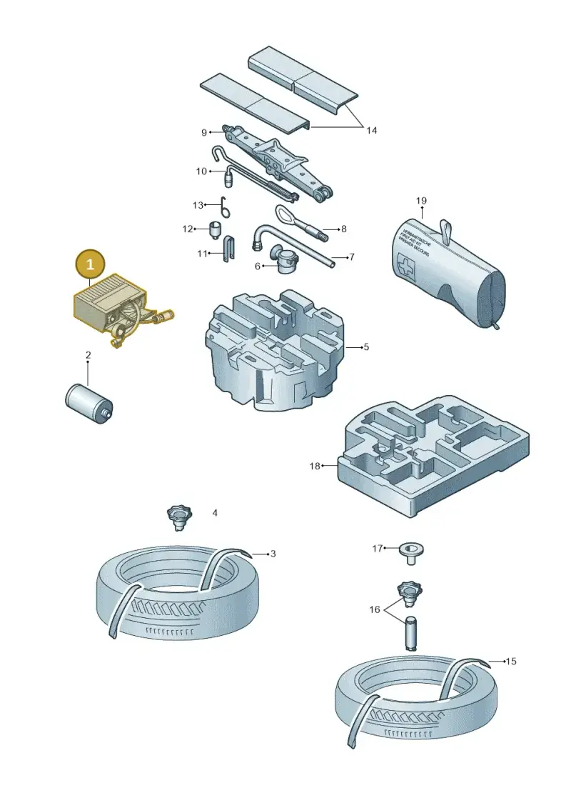 1EA012615B — Skoda Octavia (2019-2024) diagram 585012000, position 1
