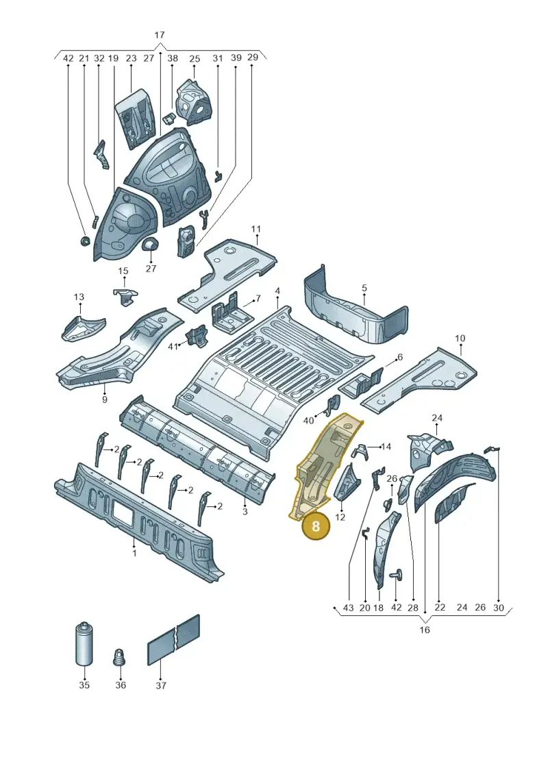 1EA804911 — Skoda Enyaq (2020-) diagram 11a803015, position 8