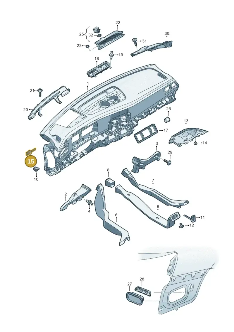 1EE907543 — Skoda Superb Combi (2023-) diagram 3p0819030, position 15