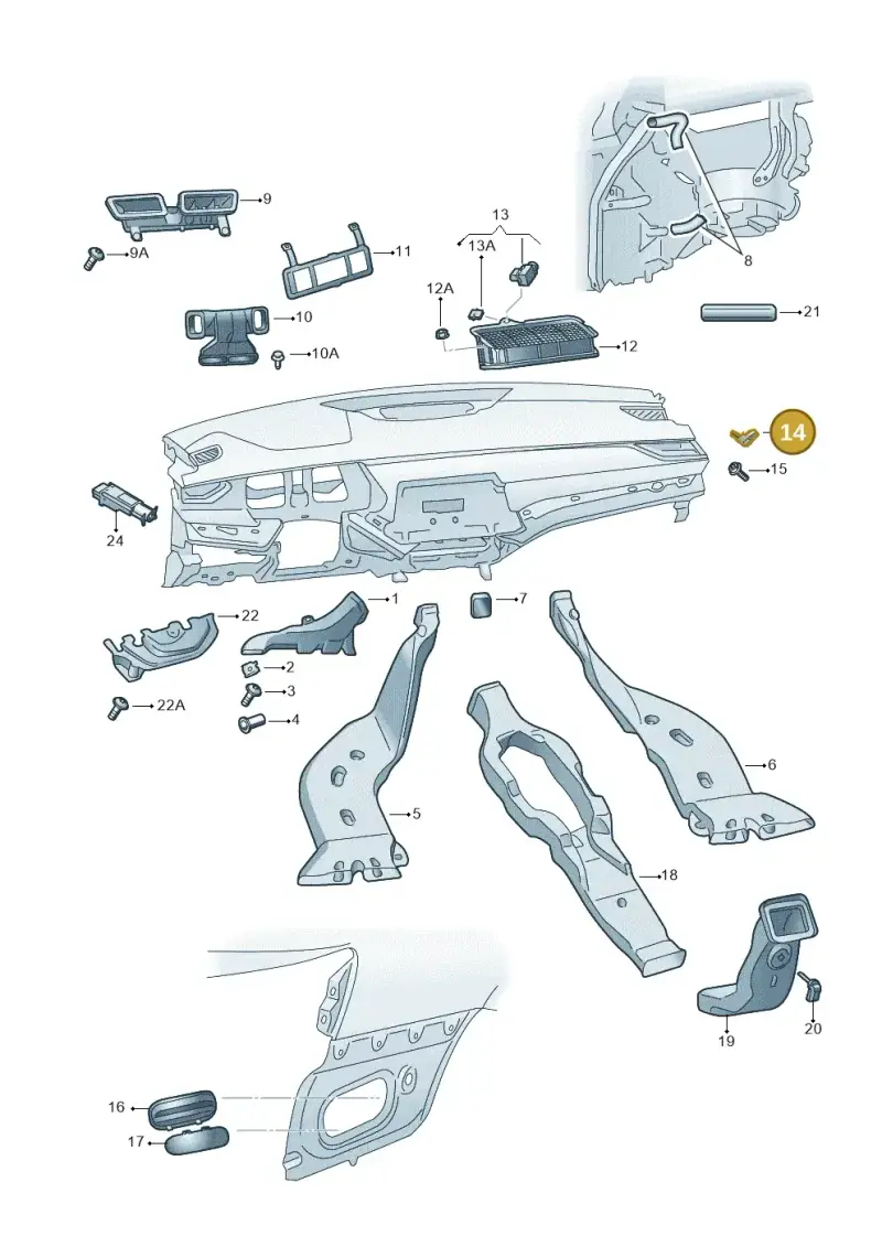 1EE907543 — Skoda Octavia (2019-2024) diagram 585819010, position 14