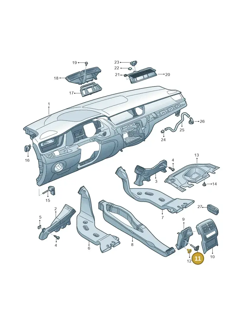 1EE907543A — Skoda Superb Combi (2015-2024) diagram 851819300, position 11