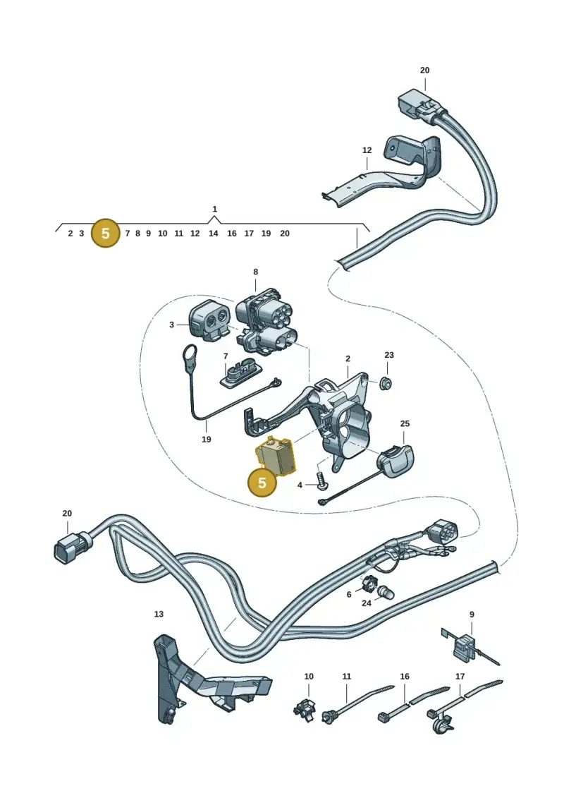 1EE915651 — Skoda Kodiaq (2024-) diagram 57x970150, position 5