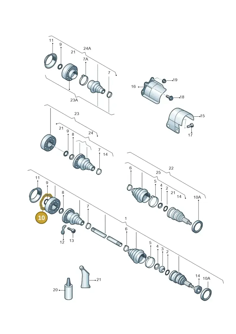 1H0407309A — Skoda Roomster (2010-2015) diagram 225407200, position 10