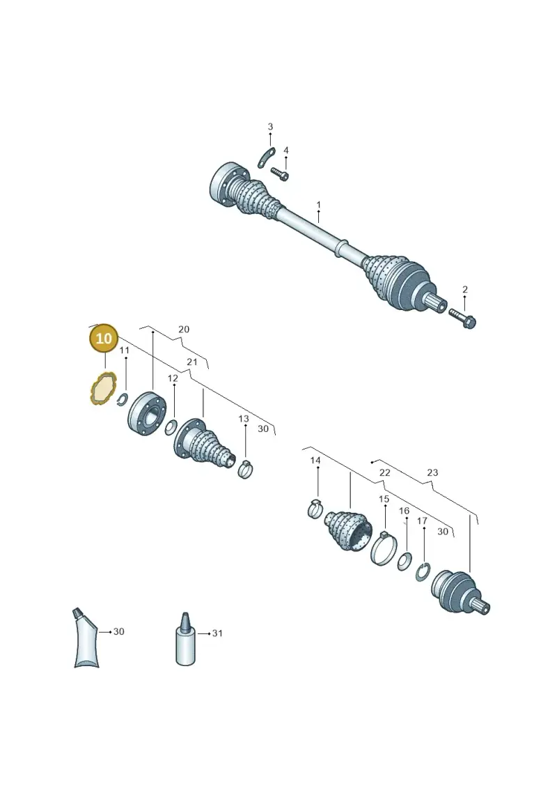 1H0407309A — Skoda Octavia (2017-2020) diagram 656501100, position 10