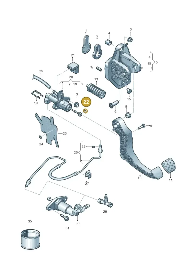 1H0721357 — Skoda Rapid (2012-2022) diagram 773721250, position 22