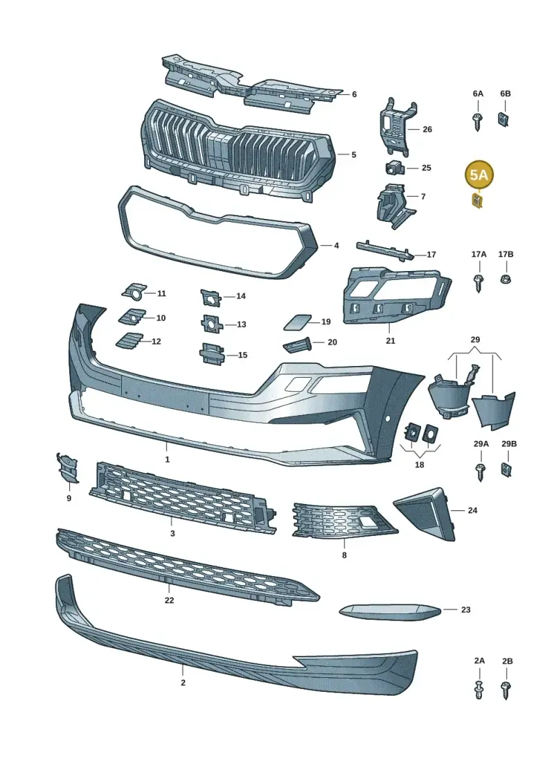 1H0861311 — Skoda Karoq (2017-2022) diagram 834807005, position 5A