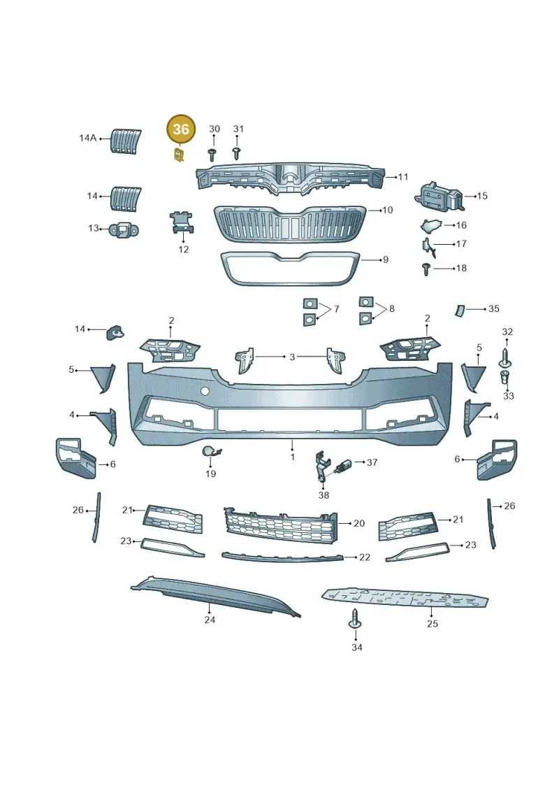 1H0861311 — Skoda Superb Combi (2015-2024) diagram 851807010, position 36